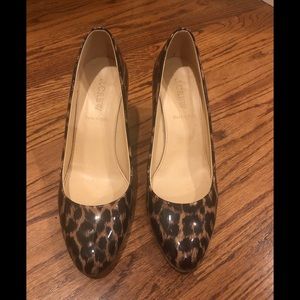 Size 7 J Crew leopard print heels